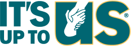 It's Up to Us logo.